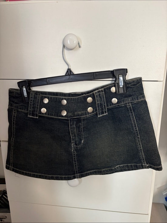 refuge Dresses & Skirts - refuge Dark Denim Skirt With Gold Label